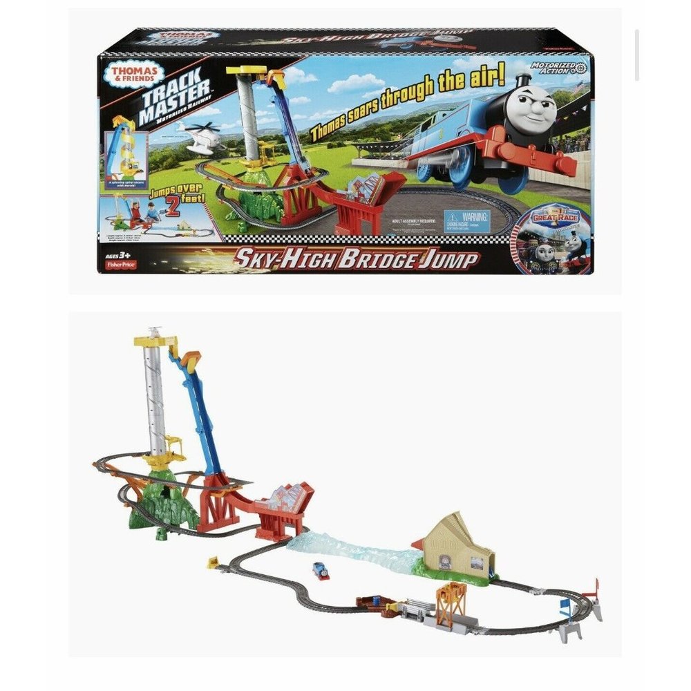 ✅Thomas & Friends TrackMaster, Thomas' Sky-High Bridge Jump Train Set “New”